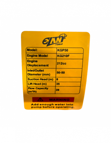 MOTOBOMBA CAUDAL 2" KGP50 7HP