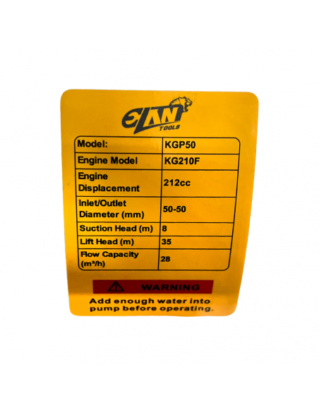 MOTOBOMBA CAUDAL 2" KGP50 7HP