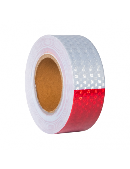 CINTA REFLECTIVA ROJO VERTICAL 25M