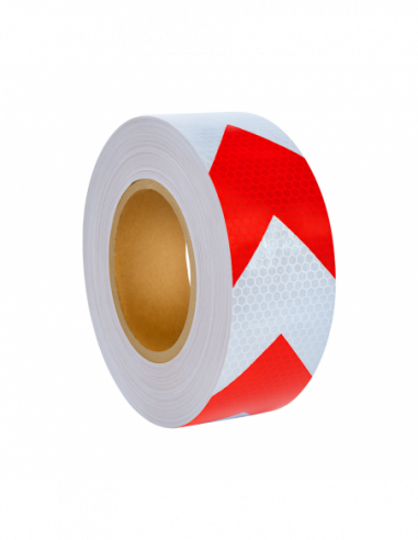 CINTA REFLECTIVA ROJO DIRECCIONAL 25M