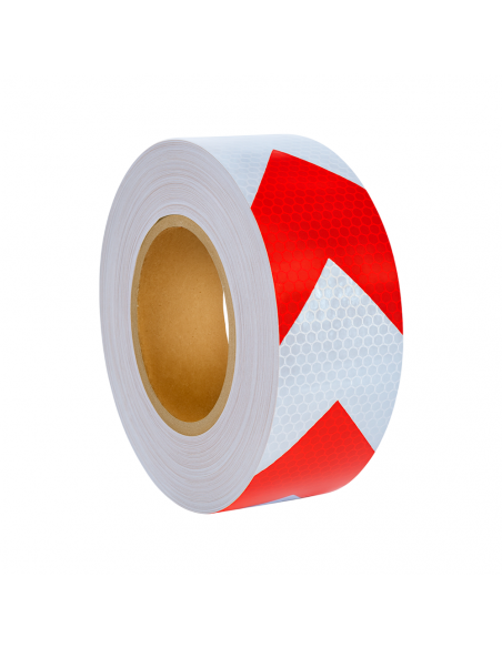 CINTA REFLECTIVA ROJO DIRECCIONAL 25M