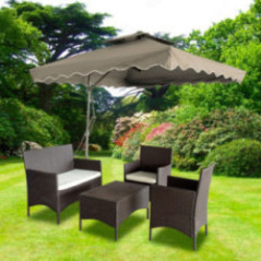 SOMBRILLA CUADRADA CON PEDESTAL JU-237