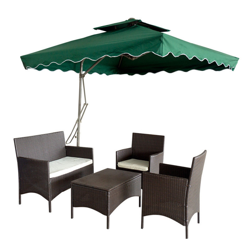 SOMBRILLA CUADRADA CON PEDESTAL JU-238 VERDE SOMBRILLA CUADRADA CON PEDESTAL JU-238 VERDE