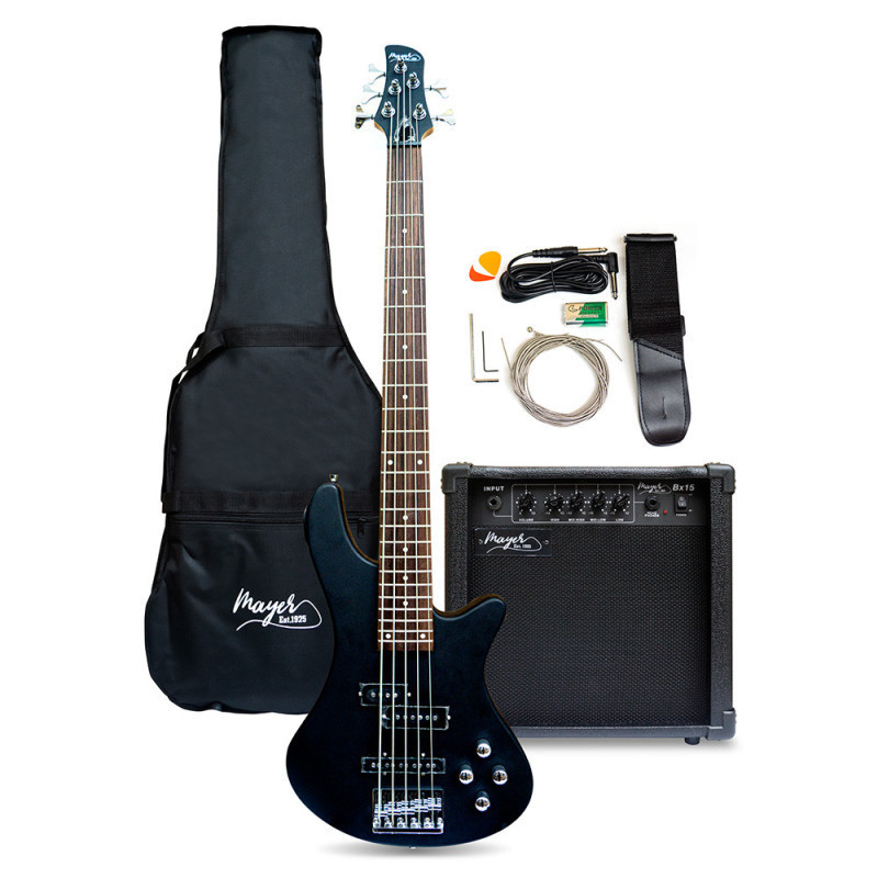BAJO ELEC 5CUERDAS PACK KB5-200DT NEGMAT