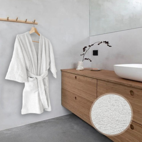 BATA DE BAÑO UNISEX BLANCO