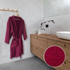 BATA DE BAÑO UNISEX VINO