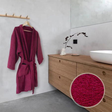BATA DE BAÑO UNISEX VINO
