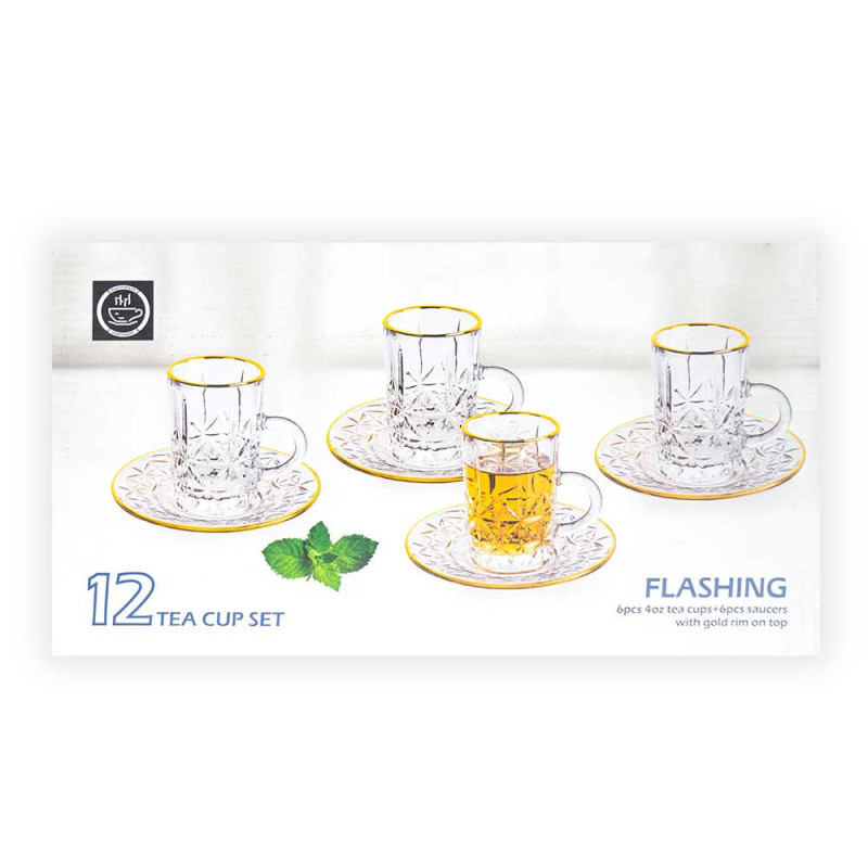 JUEGO TE 6TZ+6PL DORADO 4OZ P108004H JUEGO TE 6TZ+6PL DORADO 4OZ P108004H