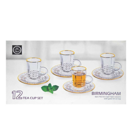 JUEGO TE 6TZ+6PL  DORADO 4OZ P108104H