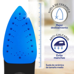 PLANCHA VAPOR VERT 1500W 250ML AZUL
