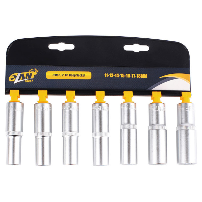 SET DADOS LARGOS MANDO 1/2" 7PC 11-18MM