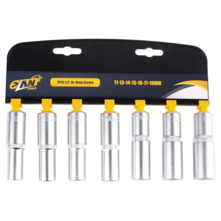 SET DADOS LARGOS MANDO 1/2" 7PC 11-18MM