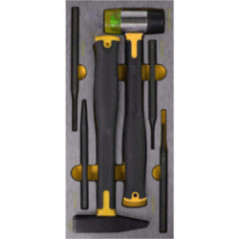 SET DE MARTILLO Y BOTADORES 6PC