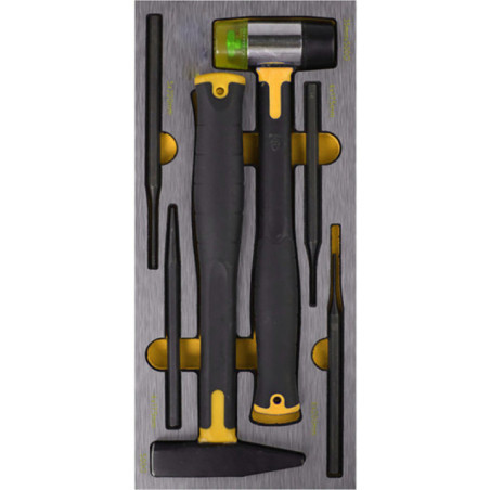 SET DE MARTILLO Y BOTADORES 6PC