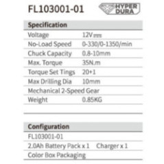 TALADRO INALAMBRICO 12V BL