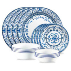 VAJILLA CORELLE 16PZS PORTOFINO AZUL