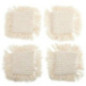 SET DE 4 POSAVASOS MACRAME CUADRADA