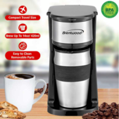 CAFETERA INDIVIDUAL+TAZA 414ML TS-113BK