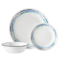 VAJILLA CORELLE 12 PIEZAS OCEAN BLUES AZUL