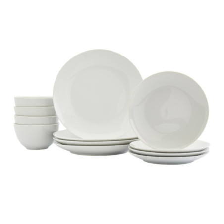VAJILLA 12PZS REDONDO BLANCO