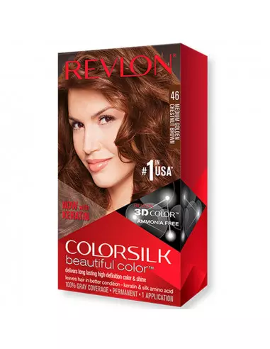 TINTE REVLON COLORSILK 046 MEDIUM GOLDEN CHEST BROWN