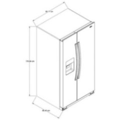 REFRIGERADORA SIDE BY SIDE 699L WD5720V NEGRA