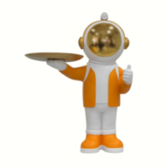 ESCULTURA ASTRONAUTA BANDEJA JQAE-017