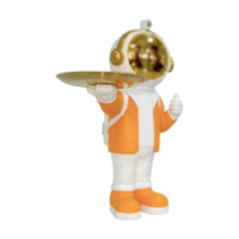 ESCULTURA ASTRONAUTA BANDEJA JQAE-017