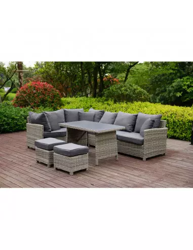 SET SOFA RATTAN 4PZ G10011