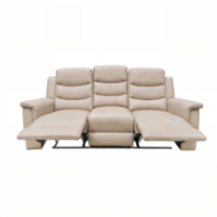 RECLINABLE 3PUESTOS CON  CONSOLA BEIGE