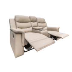 RECLINABLE 2PUESTOS CON POSAVASOS BEIGE