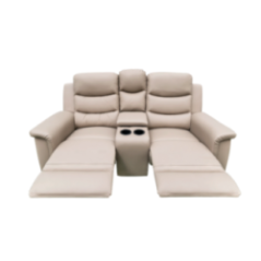 RECLINABLE 2PUESTOS CON POSAVASOS BEIGE